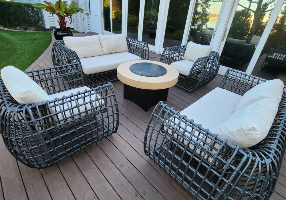 outdoor furniture on a patio