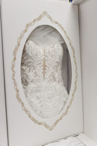 White wedding dress in box