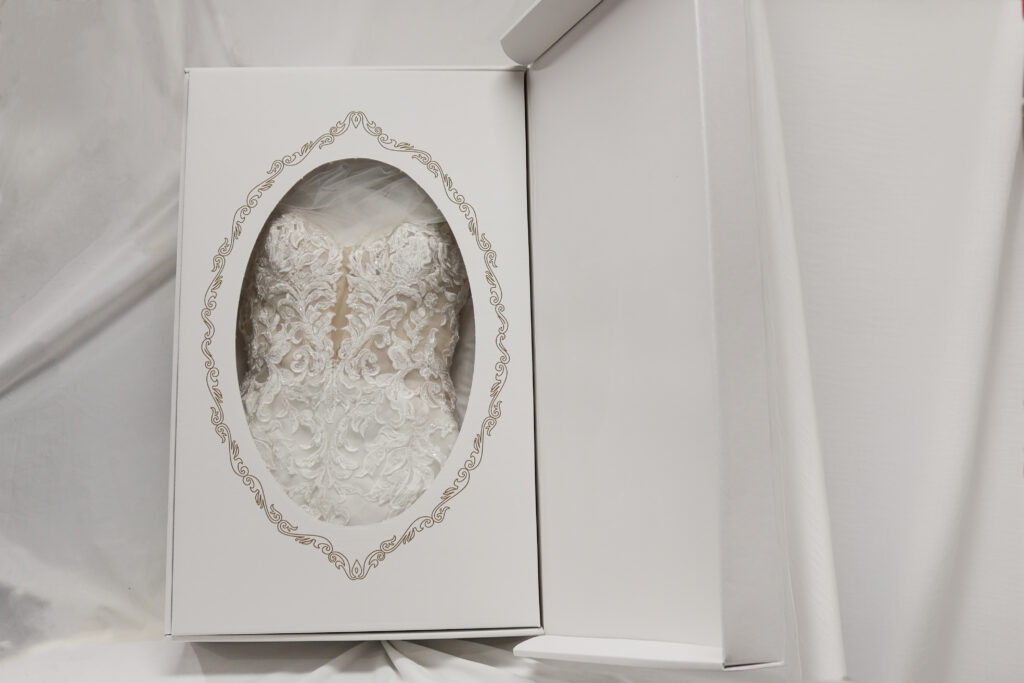Wedding gown in box