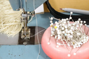 pins and sewing machine