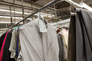 Men's shirt on garment conveyor