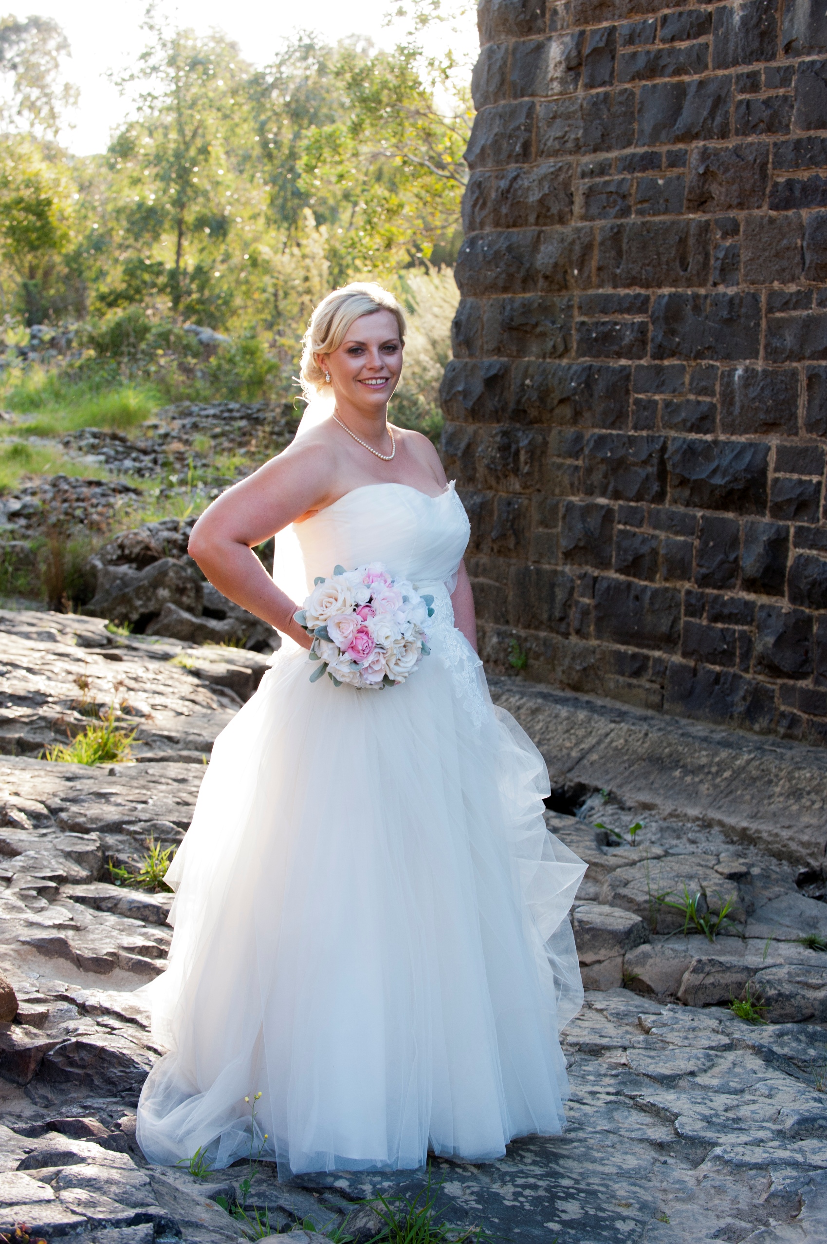 bride wearing wedding gown